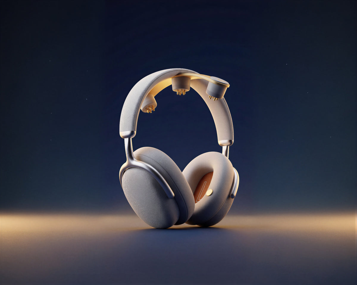 Vital Neuro headset with gold accents